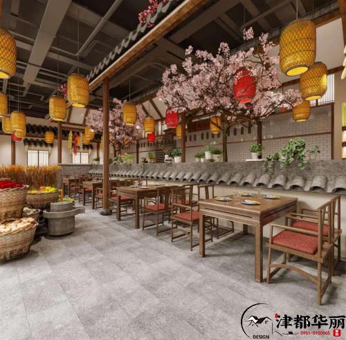 隆德乡土风格餐厅设计方案鉴赏|乡土淳朴，自然悠闲