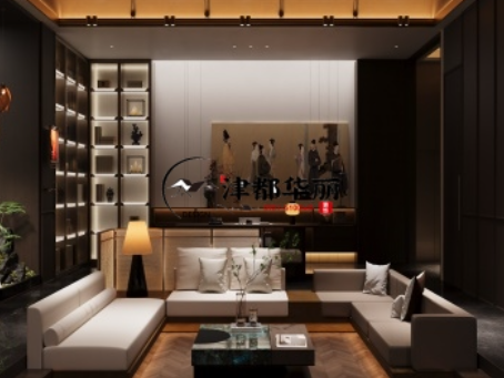 隆德装修公司推荐|隆德阅海澜境会所设计装修惊艳效果方案分享