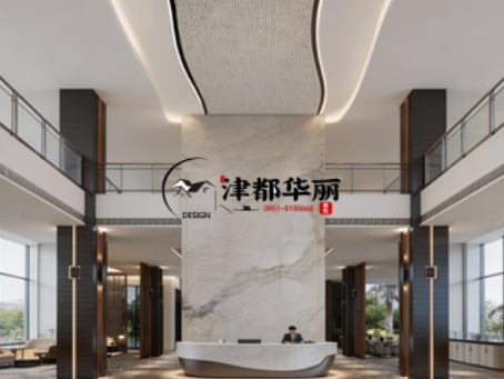隆德工装装修公司|隆德公园华府售楼营销中心设计装修新理念